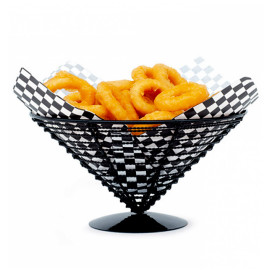 Serving Basket Containers Steel Ø23x12,5cm (6 Units)