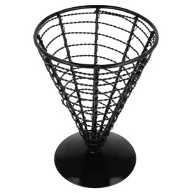 Serving Basket Containers Steel Ø12,8x18cm (6 Units)