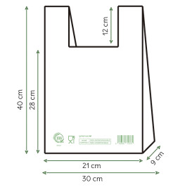 Plastic T-Shirt Bag Home Compost “Classic” 30x40cm (100 Units)