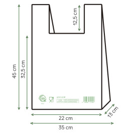 Plastic T-Shirt Bag Home Compost “Classic” 35x45cm (1.000 Units)