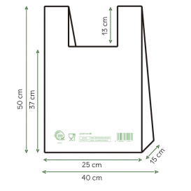 Plastic T-Shirt Bag Home Compost “Classic” 40x50cm (100 Units)