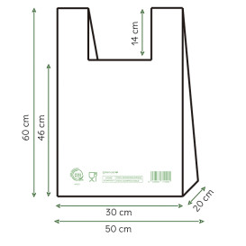 Plastic T-Shirt Bag Home Compost “Classic” 50x60cm (500 Units)