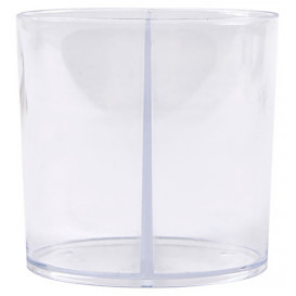 Plastic Tasting Cup PS 2 Compartments Clear 60ml (100 Units)  