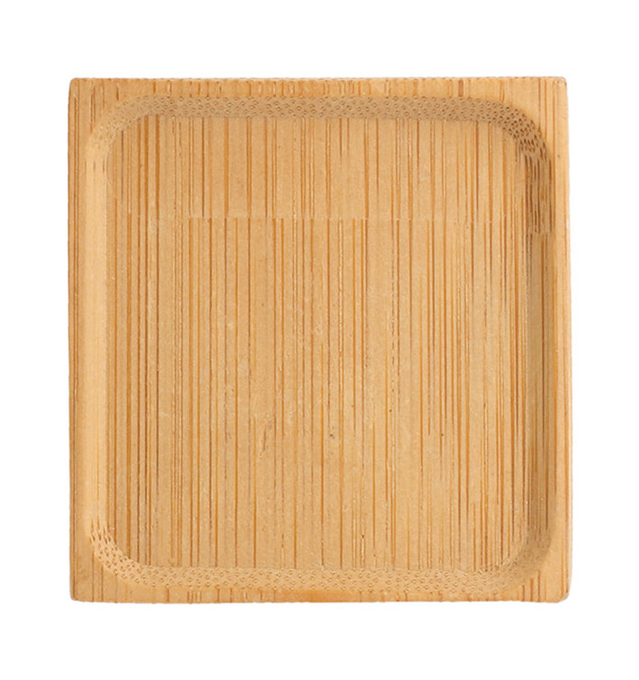 Bamboo Tasting Plate Square shape 6x6cm (24 Units) 