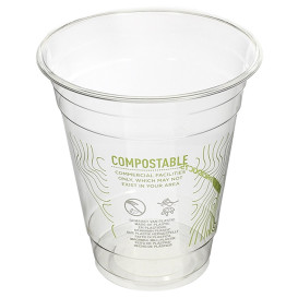 Cornstarch Cup PLA "Green Stripe" 355ml (50 Units) 