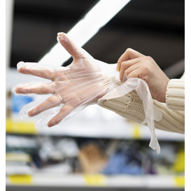 Plastic Gloves Coarse PE Clear (10000 Units)