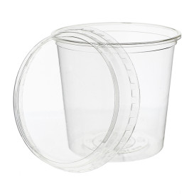 Lid for Tub Deli Container PLA Clear Compostable 240, 360, 480, 720, 960ml (600 Units)