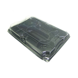 Plastic Tray with Lid 7C 35x24 cm (25 Units) 