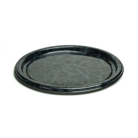 Plastic Plate Round shape Marble Vein 18 cm (250 Units)