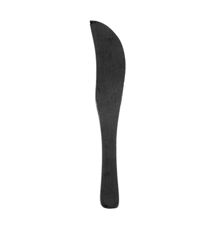 Bamboo Tasting Knife Black 9cm (50 Units) 