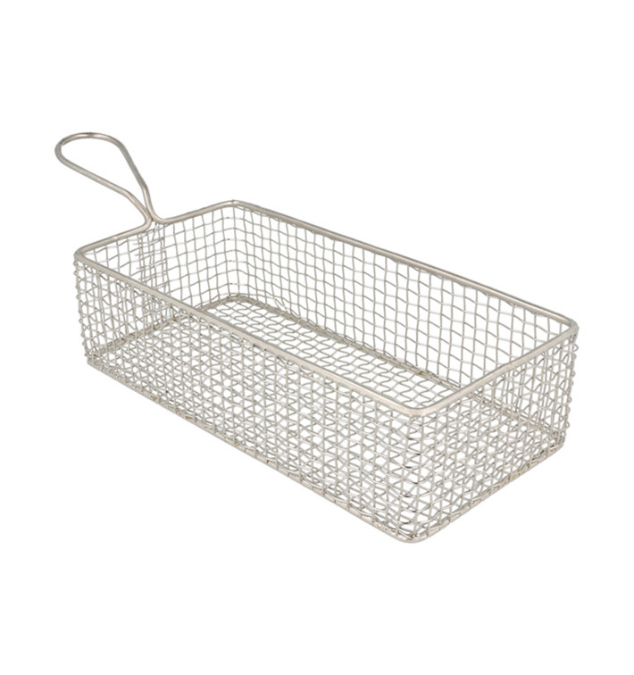 Serving Mini Fryer Container Steel 22x10x6cm (1 Unit) 