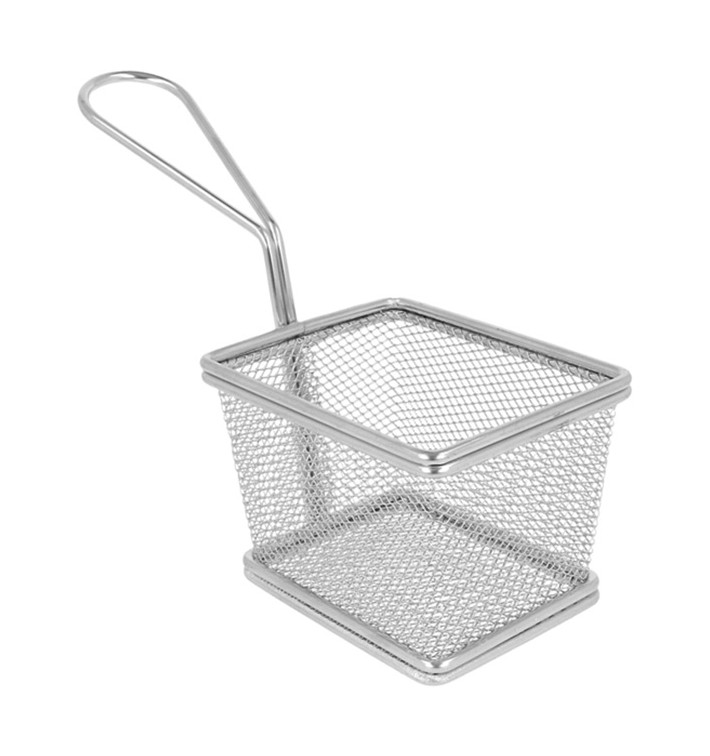 Serving Mini Fryer Container Steel 10x9x6cm (1 Unit) 