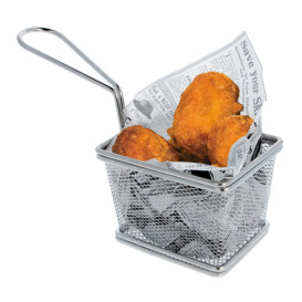 Serving Mini Fryer Container Steel 10x9x6cm (1 Unit) 