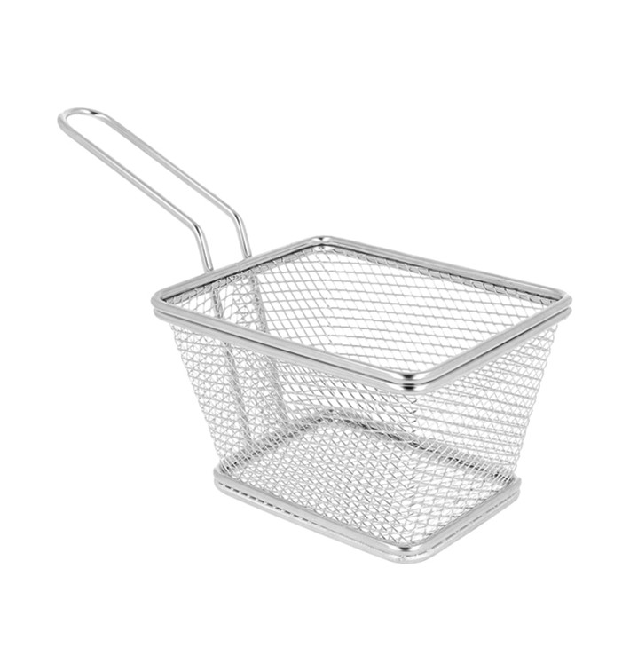 Serving Mini Fryer Container Steel 13x11x8cm (1 Unit) 