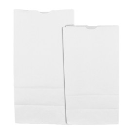 Paper Bag without Handle Kraft White 60g/m² 18+11x34cm (500 Units)