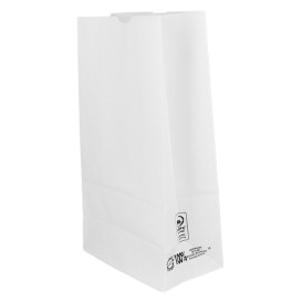 Paper Bag without Handle Kraft White 50g/m² 12+8x24cm (1 Unit)