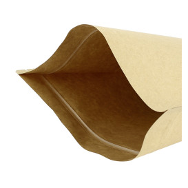 Paper Doypack Kraft with self closing and Window 25+12x35cm (250 Units)