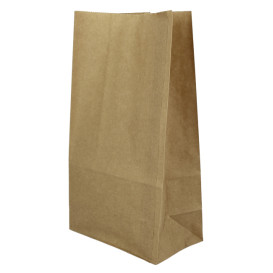 Paper Bag without Handle Kraft Brown 45g/m² 15+9x28cm (25 Units) 