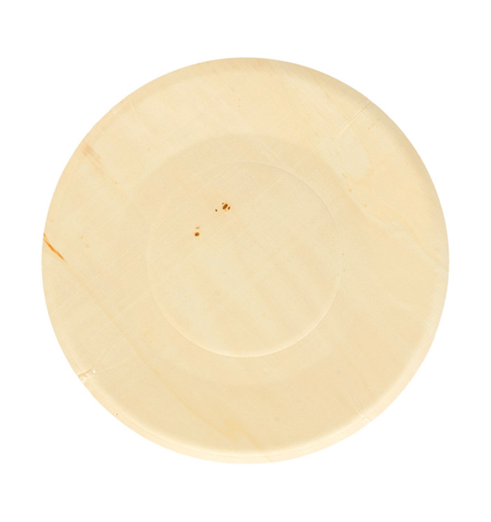 Wooden Plate Round Shape 21,5cm (50 Units) 