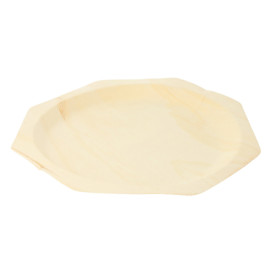 Wooden Plate Octogonal Shape 26cm (200 Units)