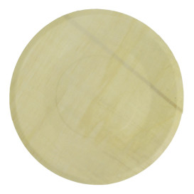 Wooden Plate Round Shape 21,5cm (50 Units) 