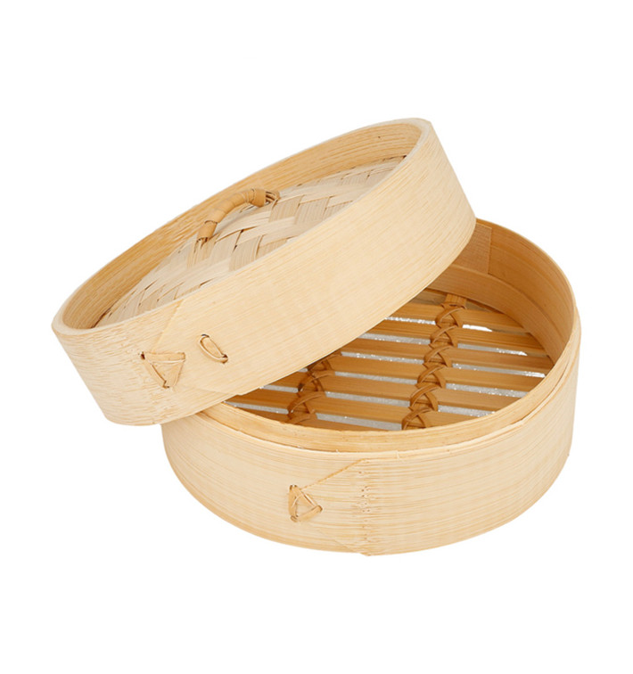 Bamboo Steamer with Lid Ø15x8cm (1 Unit) 