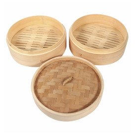 Bamboo Steamer "Maxi" Ø20x6cm (4 Units)