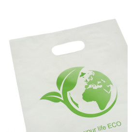 Die-Cut Handle Plastic Bags Bio Home Compost 20x33cm (100 Units)