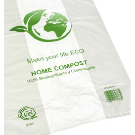 Plastic T-Shirt Bag Bio Home Compost 40x50cm (100 Units) 