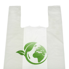 Plastic T-Shirt Bag Bio Home Compost 40x50cm (100 Units) 