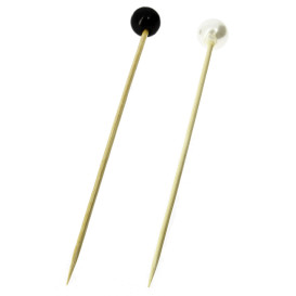 Bamboo Food Pick Pearl Design 9cm (100 Units)  