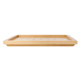 Bamboo Food Pick Holder Tray Golf Design 25x20cm (1 Unit) 