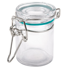 Glass Storage Jar Airtight 45 ml Ø4,5x6cm (24 Units) 