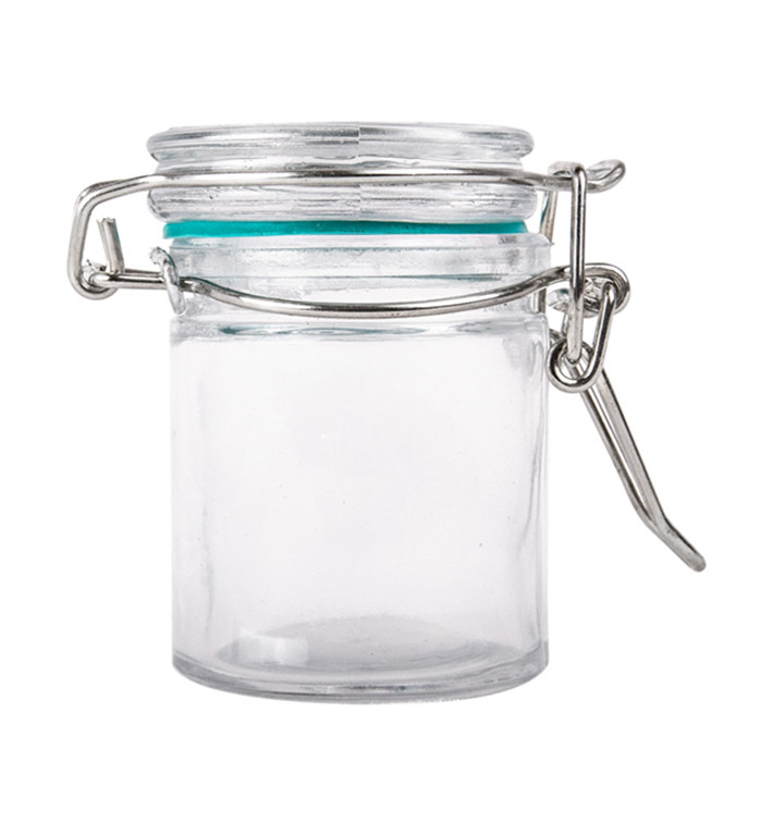 Glass Storage Jar Airtight 45 ml Ø4,5x6cm (96 Units)