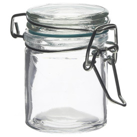 Glass Storage Jar Airtight 45 ml Ø4,5x6cm (96 Units)