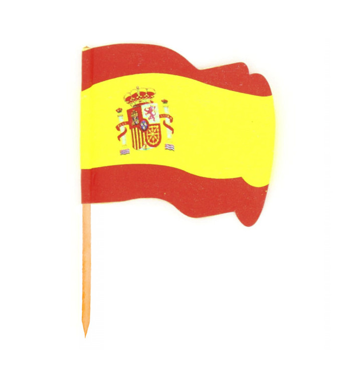 Spain Flag Food Pick 6,5cm (144 Units)  