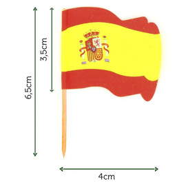 Spain Flag Food Pick 6,5cm (144 Units)  