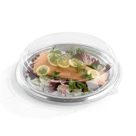 Plastic Tray Round Shape Silver 30 cm (50 Uds)