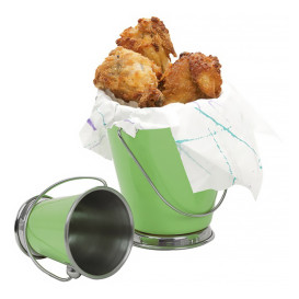 Serving Bucket Steel Green Ø7x7cm (12 Units)