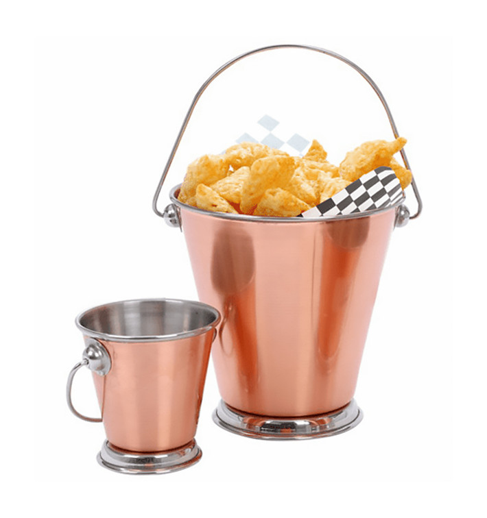 Serving Bucket Steel Copper Ø7x7cm (1 Unit) 