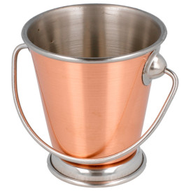 Serving Bucket Steel Copper Ø7x7cm (1 Unit) 