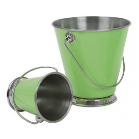 Serving Bucket Steel Green Ø9x9cm (12 Units)