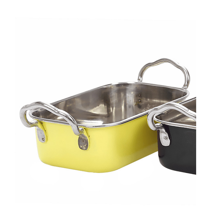 Serving Bucket Steel Yellow 14,5x9,5cm (1 Unit) 