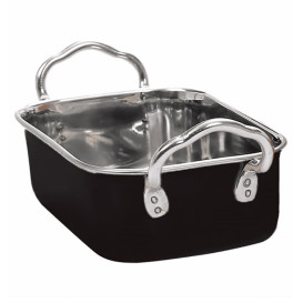 Serving Bucket Steel Black 14,5x9,5cm (6 Units)