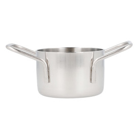 Serving Mini Cooking Pot Bowl Steel Ø8x4,5cm (1 Unit) 