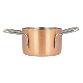 Serving Mini Cooking Pot Bowl Steel Copper Ø7x4,5cm (1 Unit) 