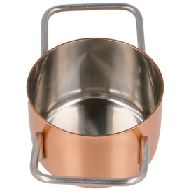 Serving Mini Cooking Pot Bowl Steel Copper Ø7x4,5cm (1 Unit) 