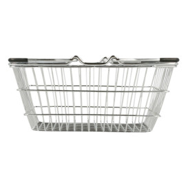 Serving Mini Shopping Basket Containers Steel 18,5x13,5x9cm (6 Units)