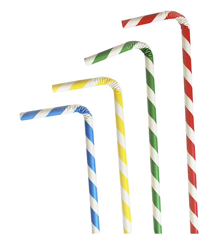 Paper Straw Flexible Pack Ø0,6cm 23cm (6000 Units)