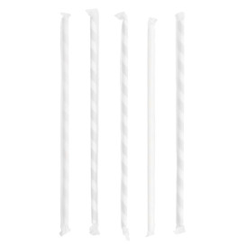 Paper Straw Flexible Pack Wrapped Ø0,6cm 23cm (6000 Units)